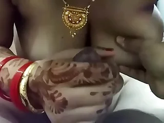 newly married bhabi stroking hubby and 039 s cock